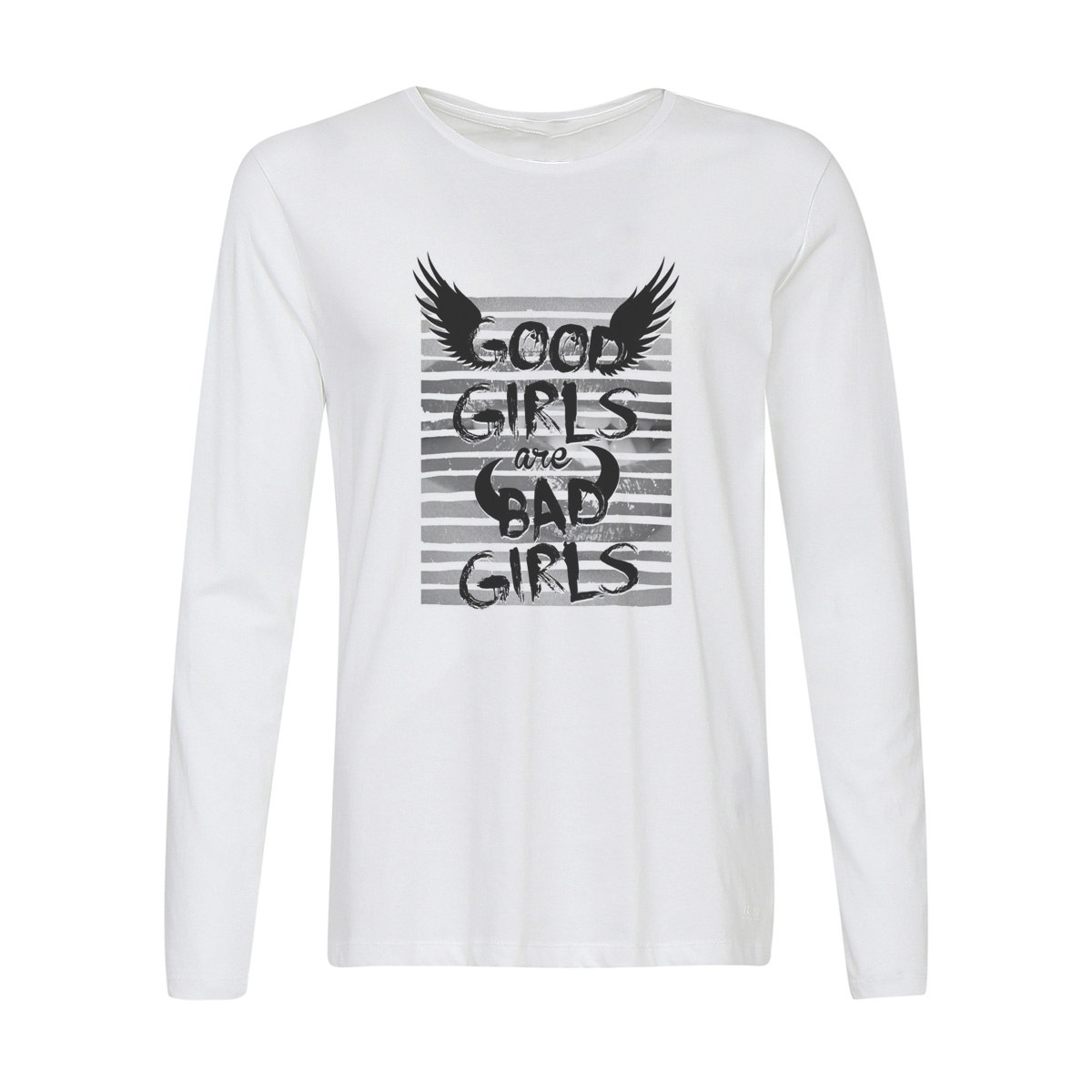 

Лонгслив CoolPodarok Good girls are Bad girls, Белый, 42w01568