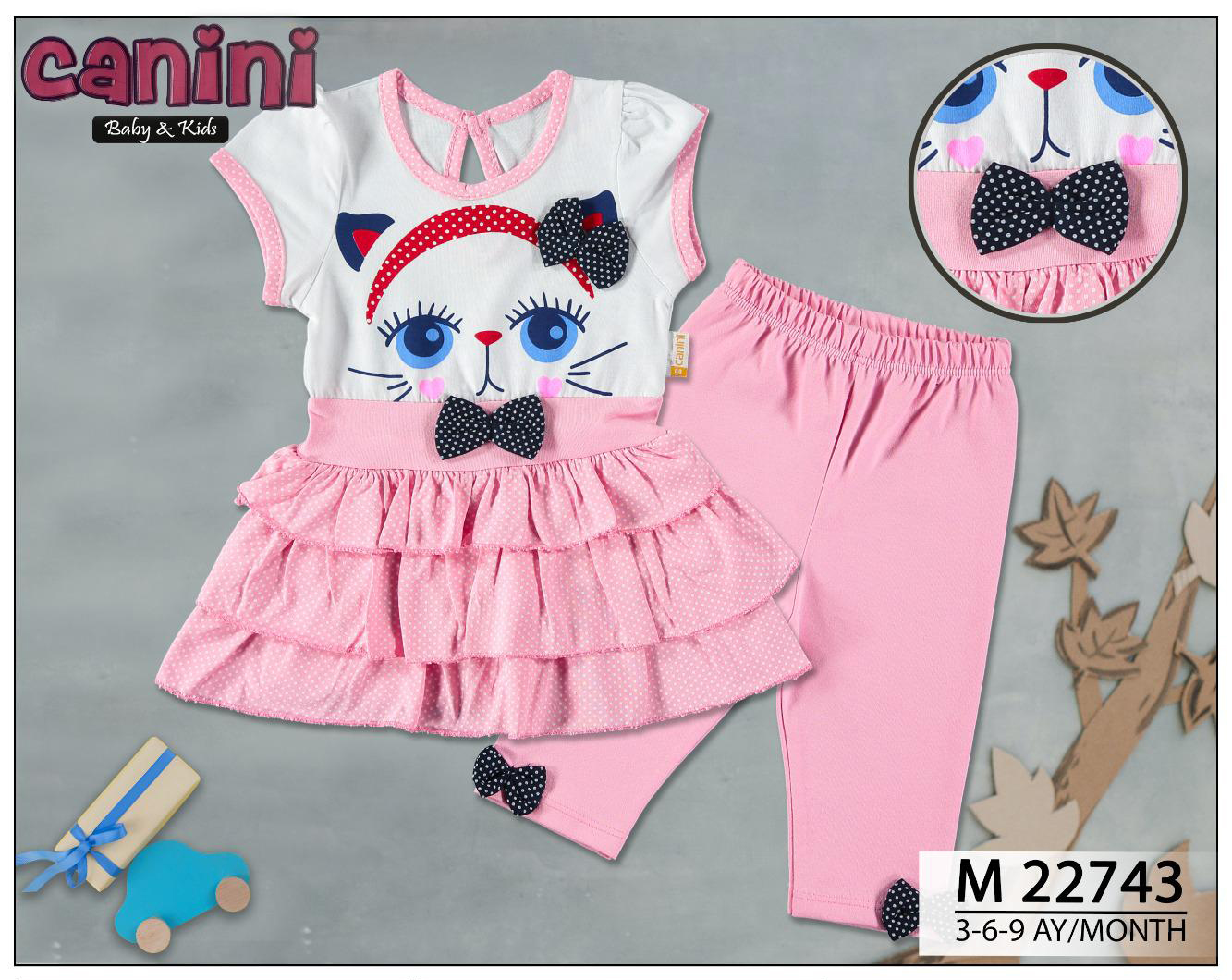 

Комплект одежды для девочек CANINI 6616-01 цв. розовый р. 74, 6616-01