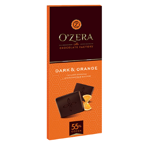 фото Плитка o'zera dark & orange 55% 90 г