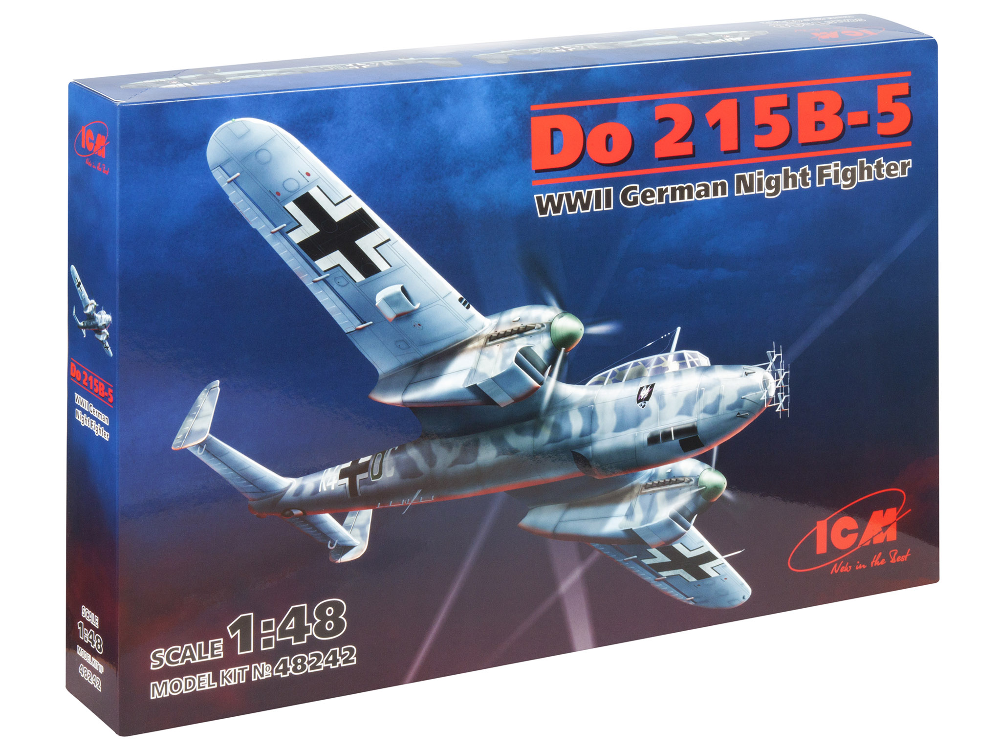 фото Сборная модель icm 1/48 германский ночной истребитель іі мв, do 215 b-5 48242