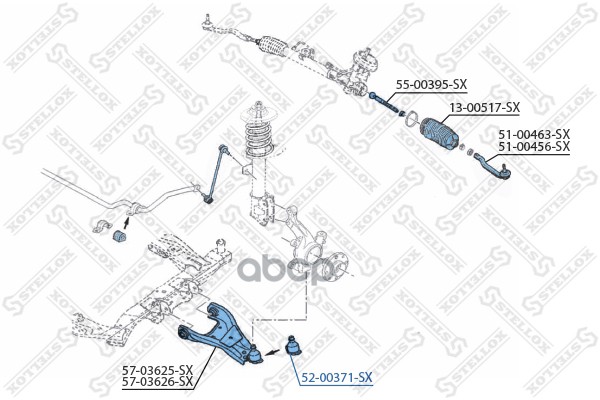 

Опора Шаровая STELLOX 5200371sx