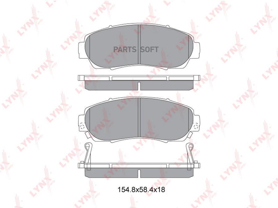 

Тормозные колодки LYNXauto передние для Honda CR-V II 2.0 2007- BD3435