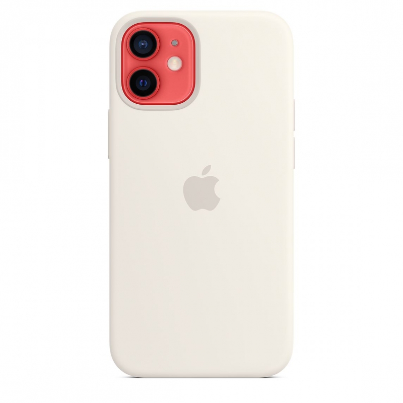 

Чехол Apple iPhone 12 mini MagSafe Silicone Case (закрытый низ) (белый)