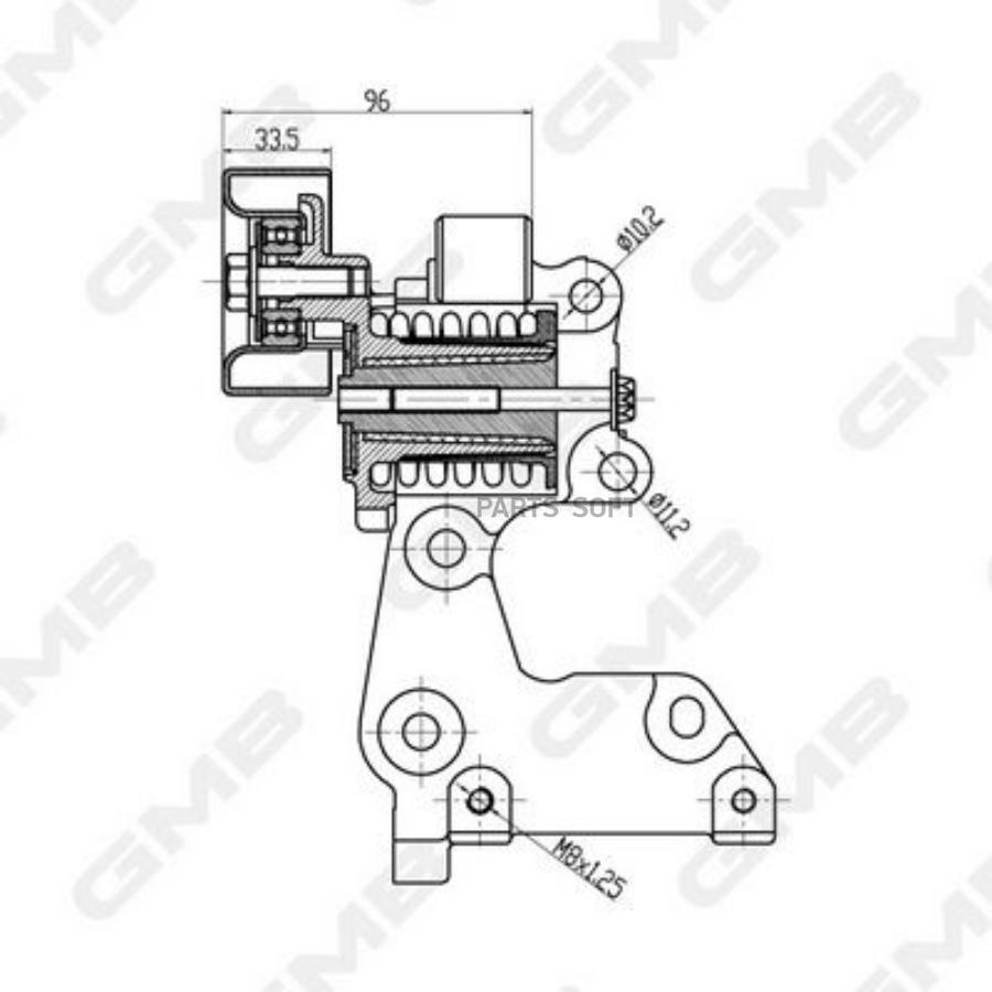 

Натяжитель Приводного Ремня Toyota 1gr-Fe 02- GMB арт. GAT31700