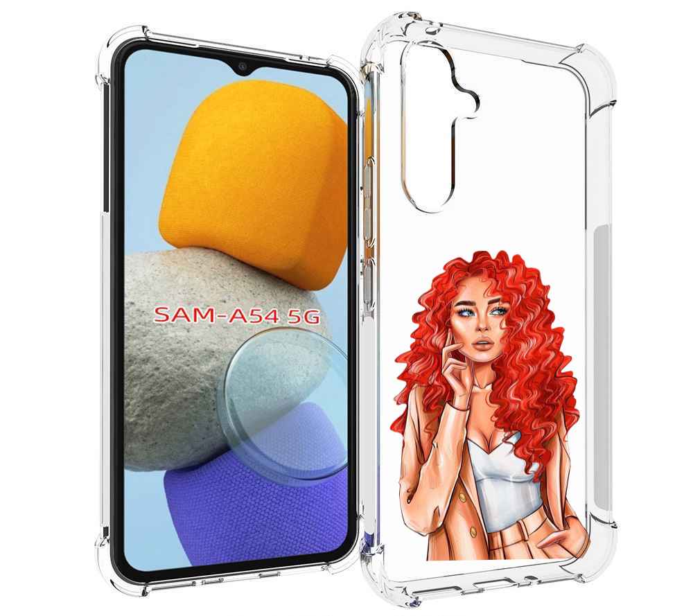 

Чехол MyPads девушка-с-яркими-волосами женский для Samsung Galaxy A54, Tocco