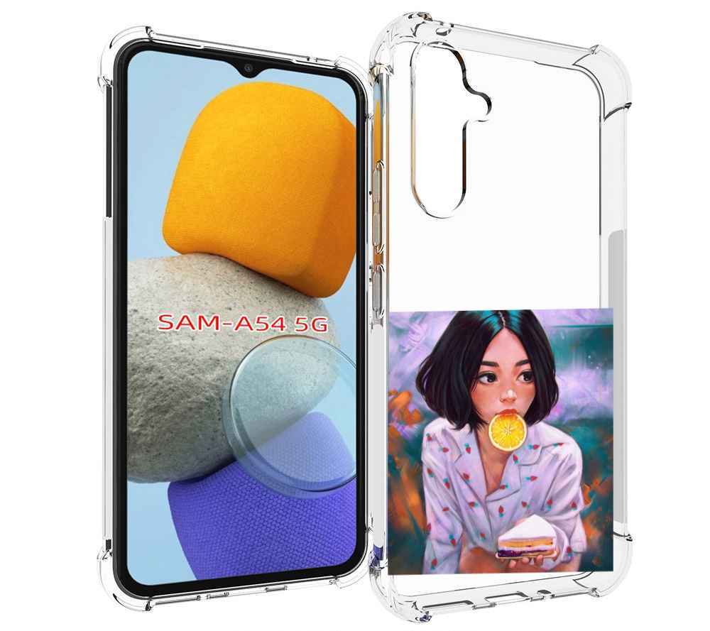 

Чехол MyPads девушка-с-чизкейком женский для Samsung Galaxy A54, Tocco