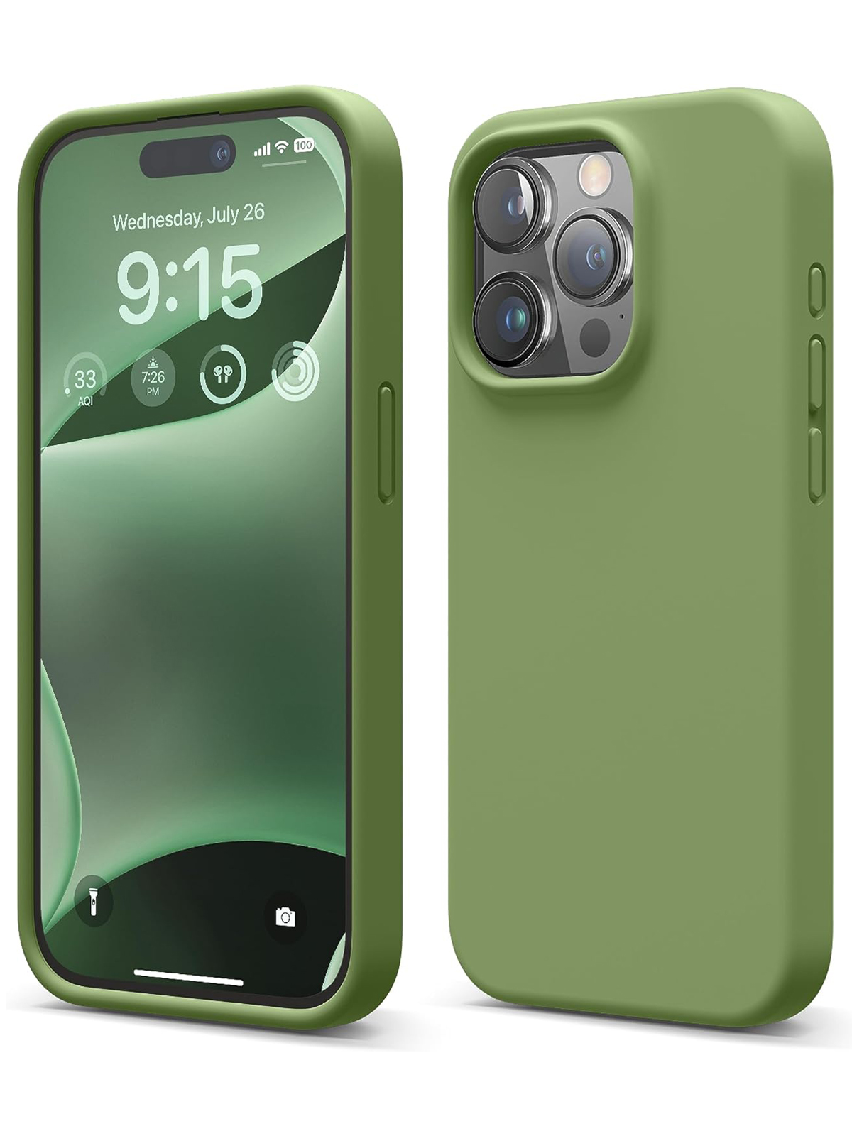 

Чехол Elago для iPhone 15 Pro Soft silicone Cedar Green, Зеленый