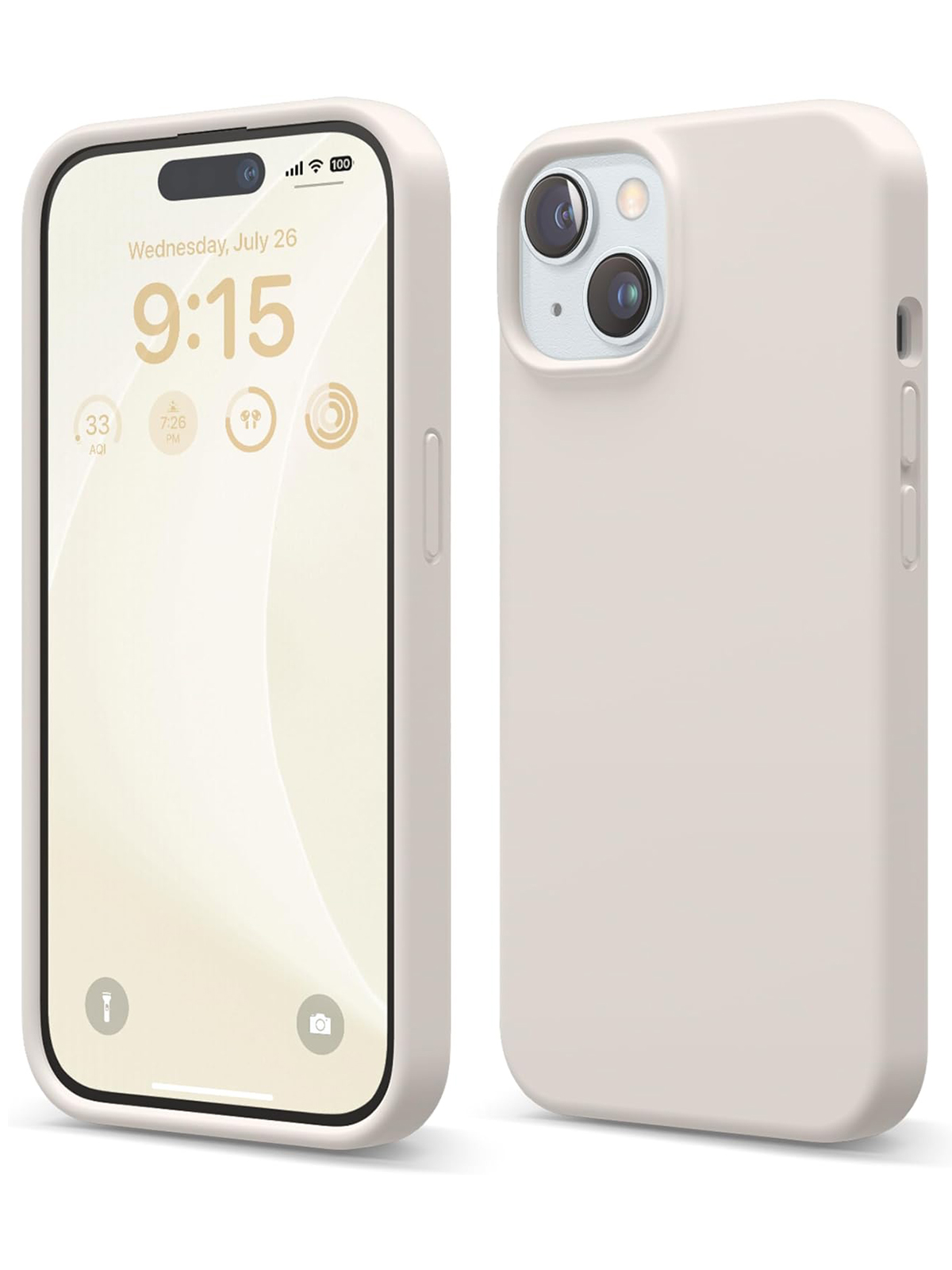 

Чехол Elago для iPhone 15 Soft silicone Stone, Бежевый