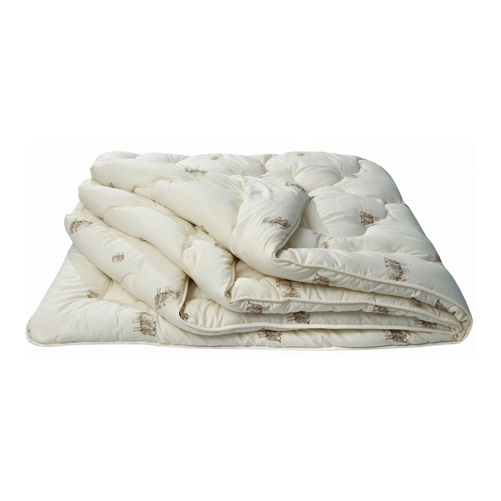 Одеяло Сибирский синтепон Овечья шерсть 1,5-спальное полиэстер теплое белое