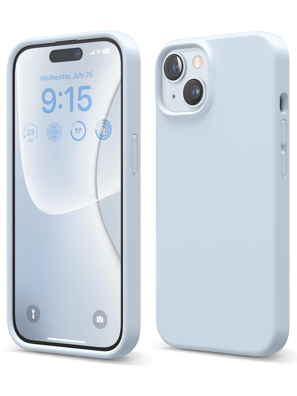 

Чехол Elago для iPhone 15 Soft silicone Light Blue, Голубой
