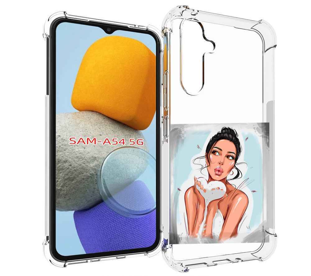 

Чехол MyPads девушка-с-пеной женский для Samsung Galaxy A54, Tocco