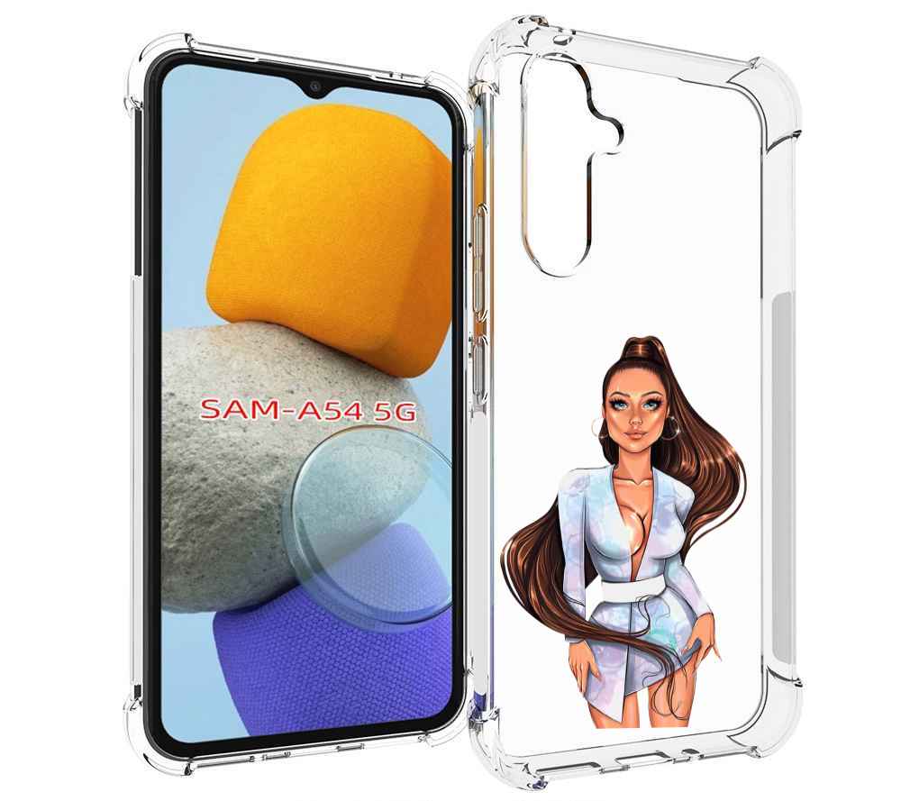 

Чехол MyPads девушка-с-очень-длинными-волосами женский для Samsung Galaxy A54, Tocco