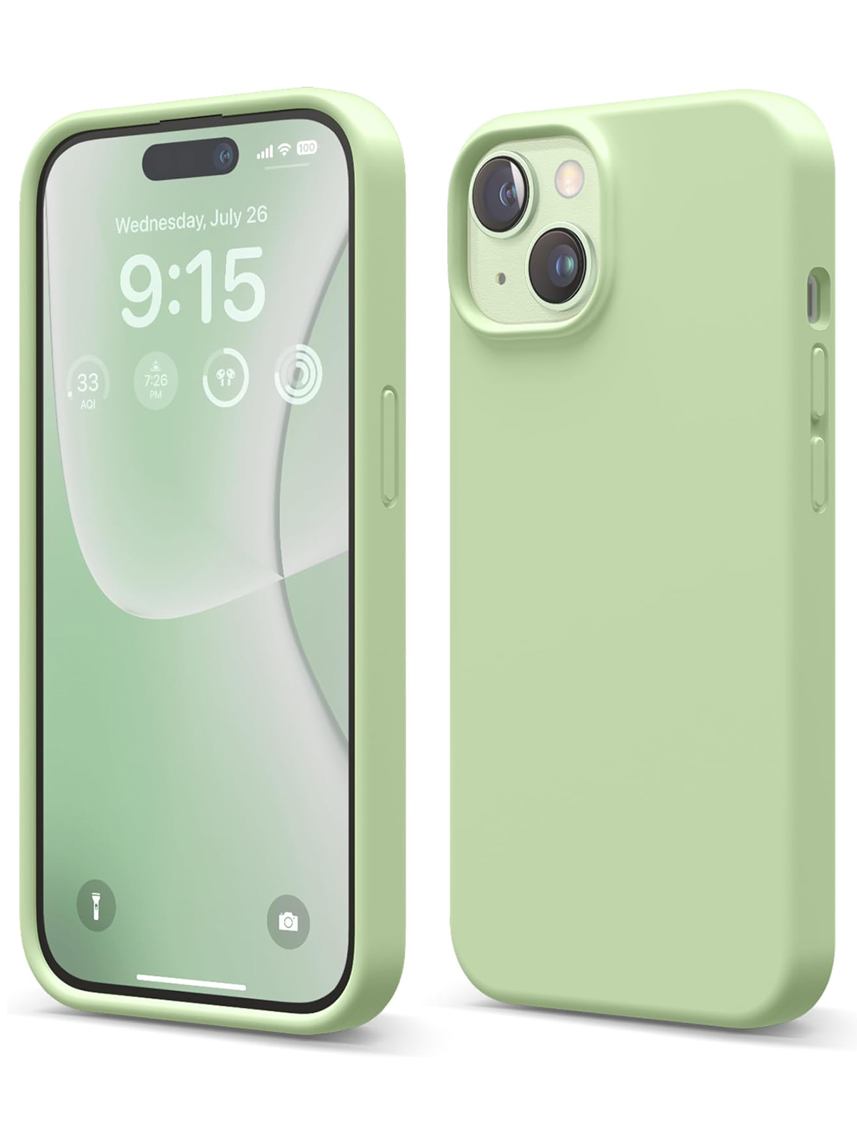 Чехол Elago для iPhone 15 Soft silicone Pastel Green