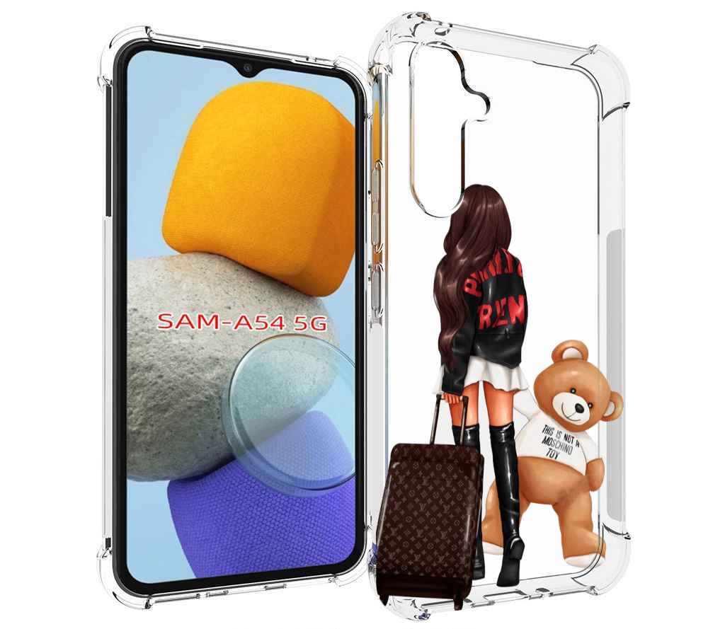 

Чехол MyPads девушка-с-модным-чемоданом женский для Samsung Galaxy A54, Tocco