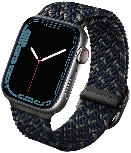 Ремешок Uniq Aspen DE strap для Apple Watch 45/44/42 мм, Синий обсидиан (45MM-ASPDEOBLU)