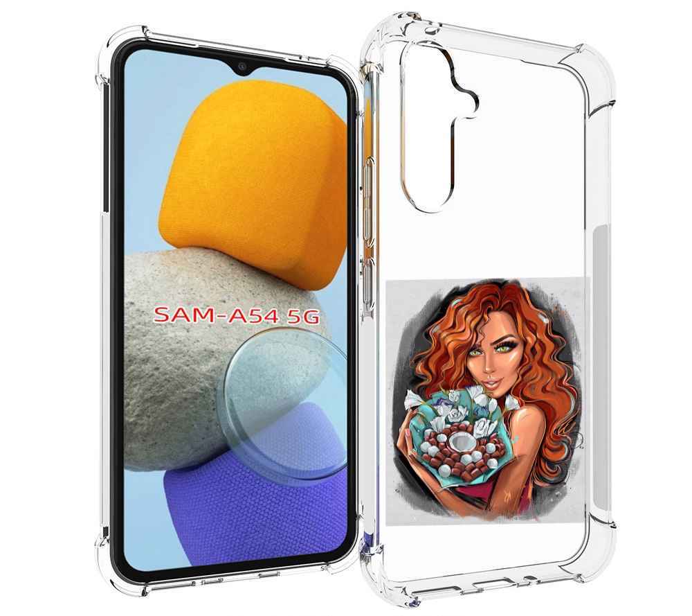 

Чехол MyPads девушка-с-кокосовым-букетом женский для Samsung Galaxy A54, Tocco