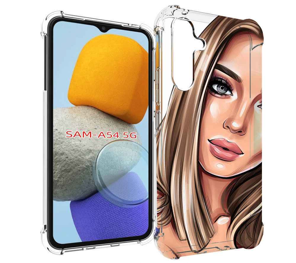 

Чехол MyPads девушка-с-каре женский для Samsung Galaxy A54, Tocco