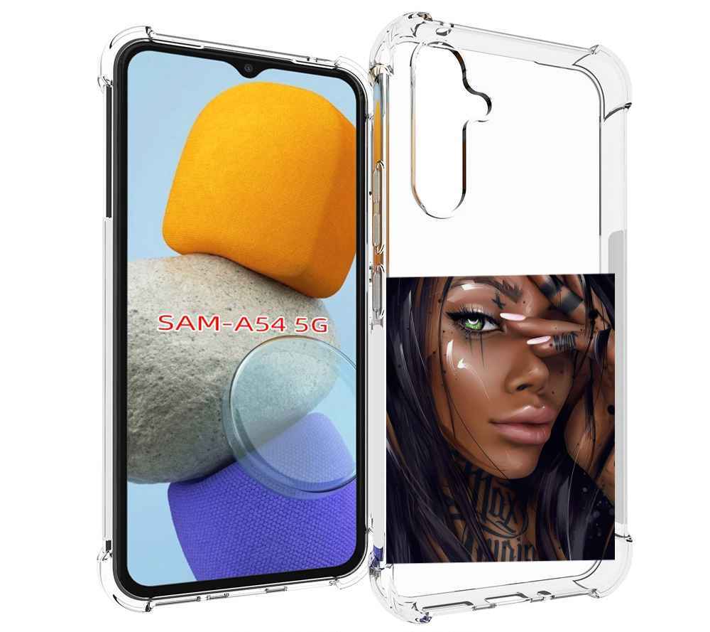 

Чехол MyPads девушка-с-зелеными-глазами-яркими для Samsung Galaxy A54, Tocco