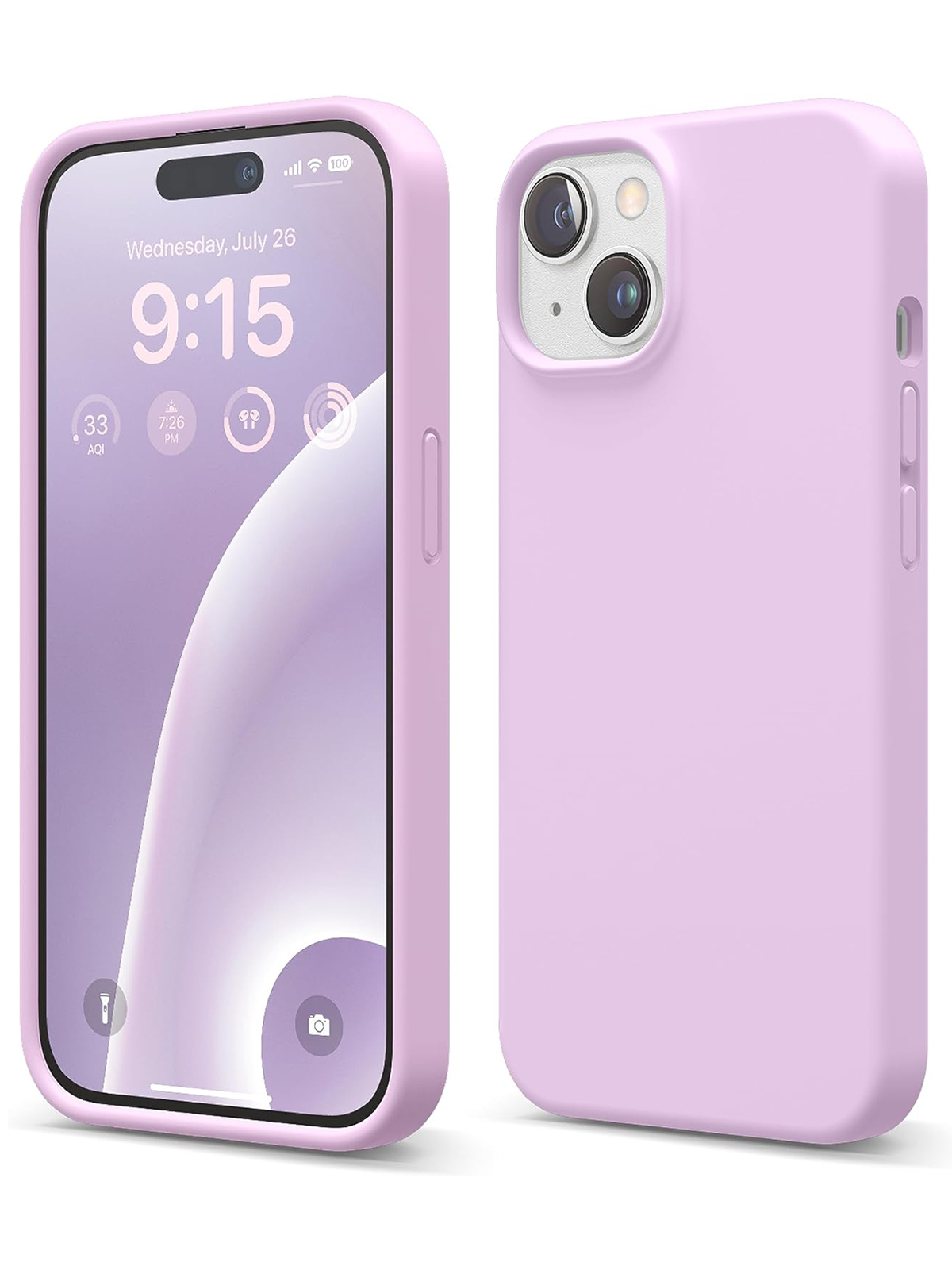 Чехол Elago для iPhone 15 Soft silicone Light Lilac