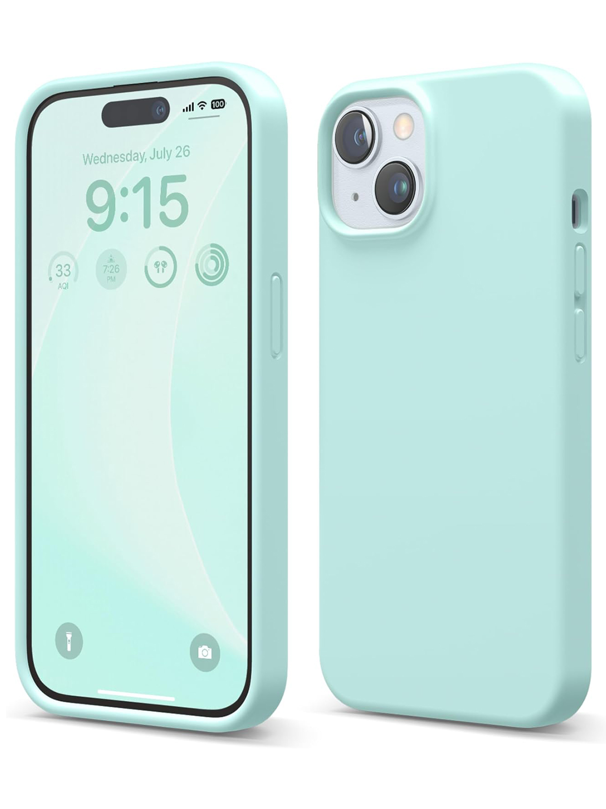 

Чехол Elago для iPhone 15 Soft silicone Aqua Sky, Бирюзовый