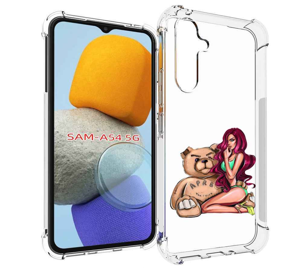 

Чехол MyPads девушка-с-большим-плюшевым-мишкой для Samsung Galaxy A54, Tocco