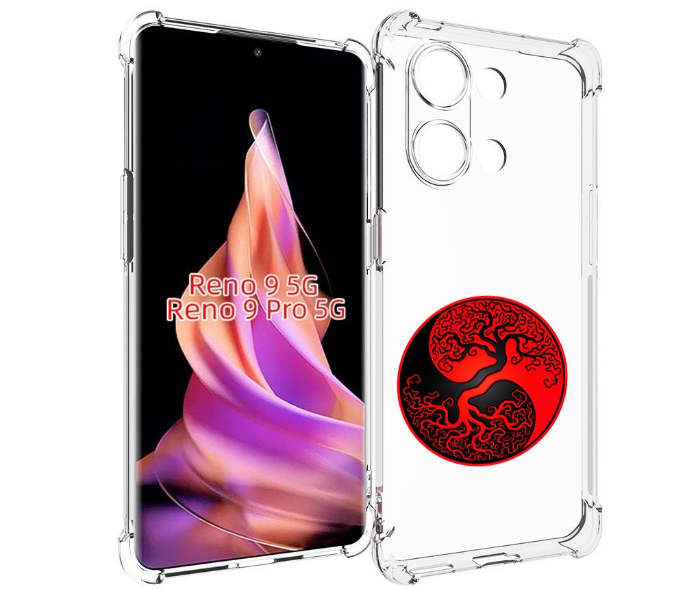 

Чехол MyPads инь янь дерево для Oppo Reno 9/Reno 9 Pro, Прозрачный, Tocco