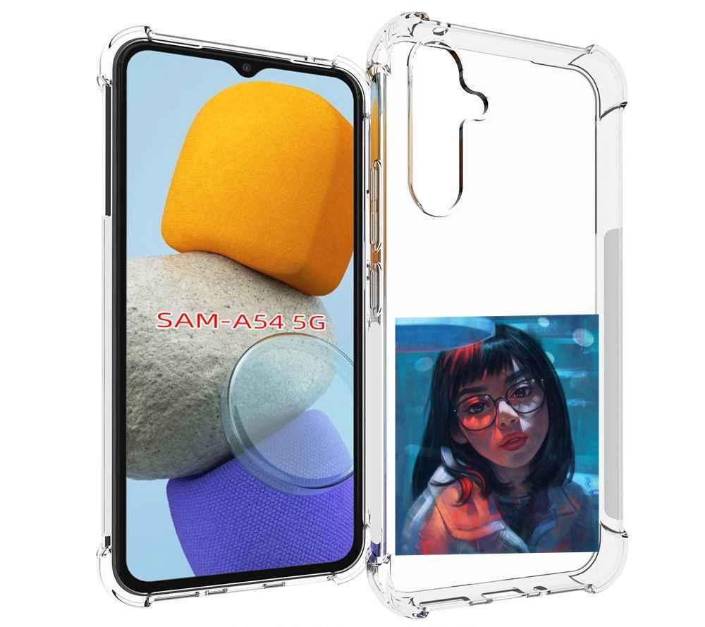 

Чехол MyPads девушка-под-красным-светом для Samsung Galaxy A54, Tocco