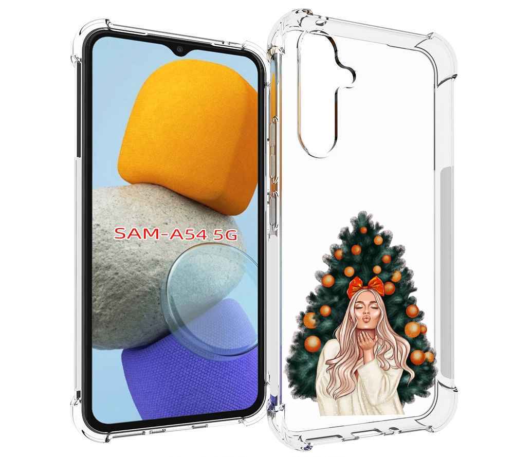 

Чехол MyPads девушка-под-елкой-с-мандаринами женский для Samsung Galaxy A54, Tocco