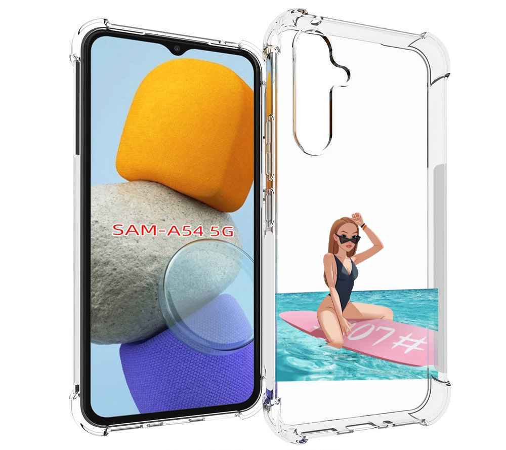

Чехол MyPads девушка-на-серфе женский для Samsung Galaxy A54, Tocco