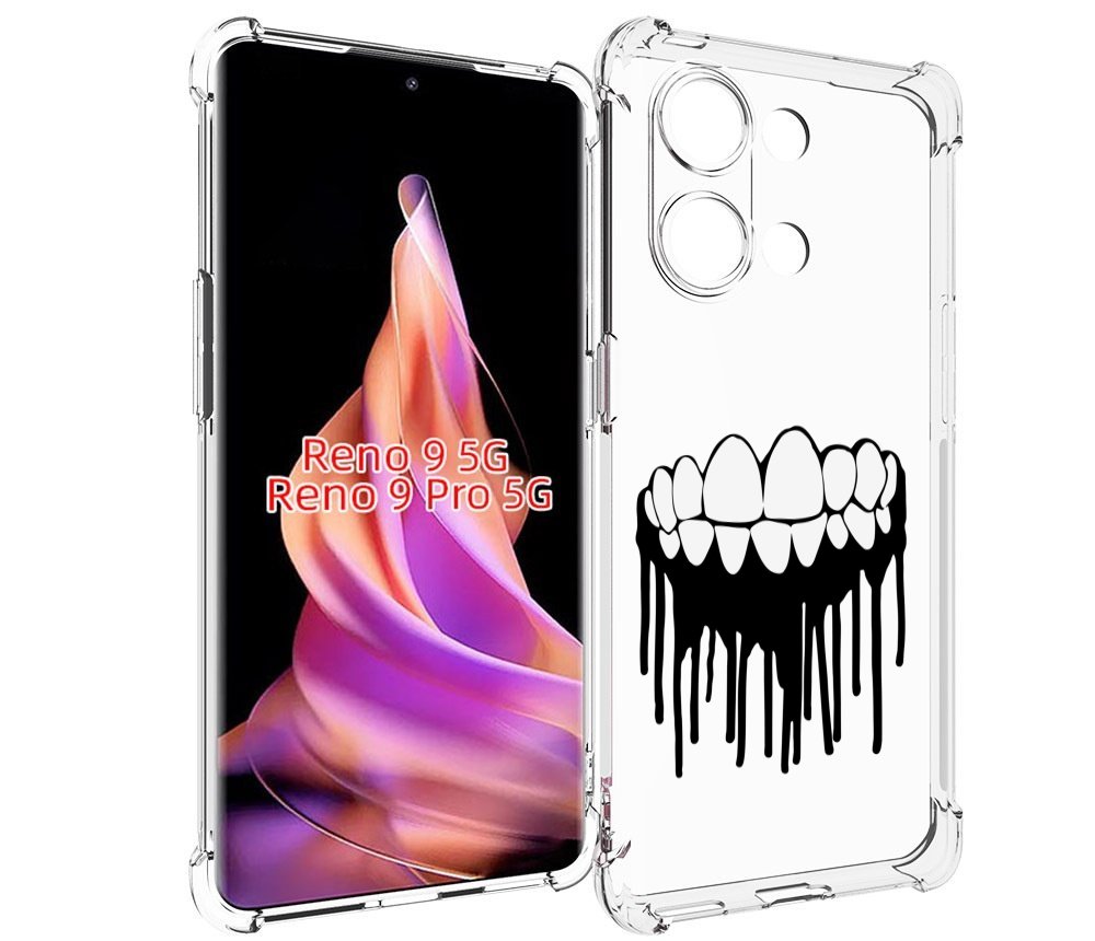 

Чехол MyPads зубы для Oppo Reno 9/Reno 9 Pro, Прозрачный, Tocco
