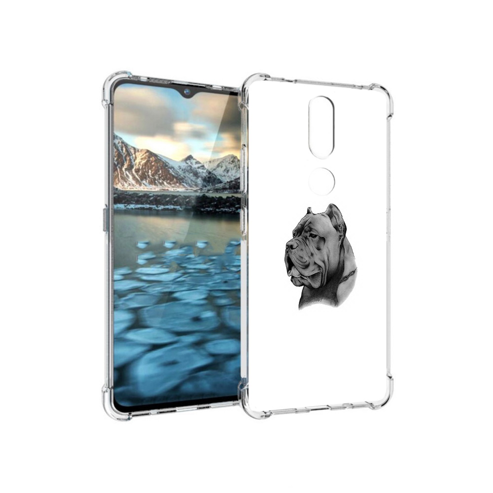 

Чехол MyPads Tocco для Nokia 2.4 грозный бульдог (PT227049.107.300), Прозрачный, Tocco