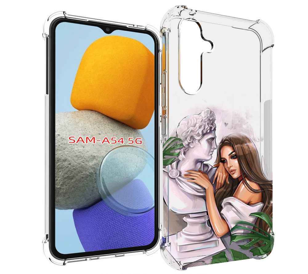 

Чехол MyPads девушка-модель-со-статуей женский для Samsung Galaxy A54, Tocco