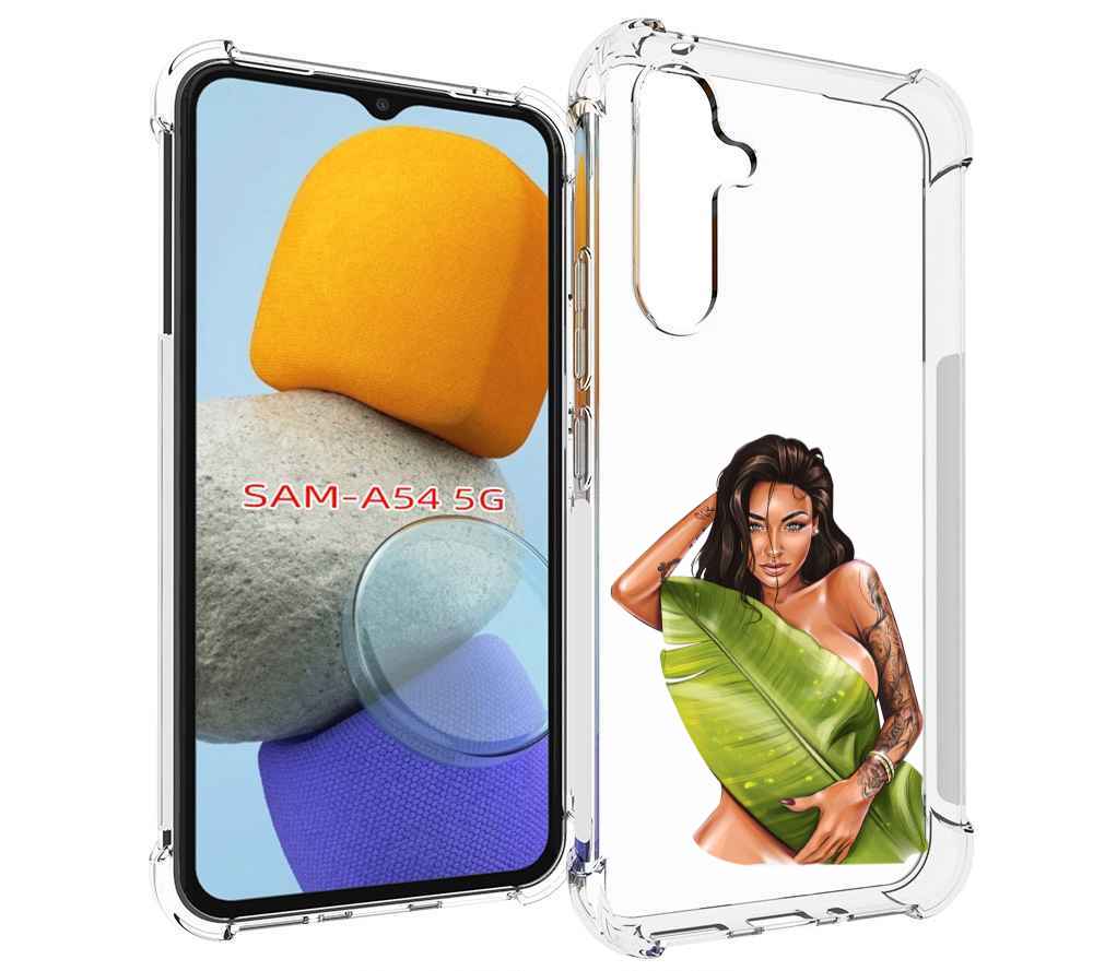 

Чехол MyPads девушка-модель-с-большим-листом женский для Samsung Galaxy A54, Tocco