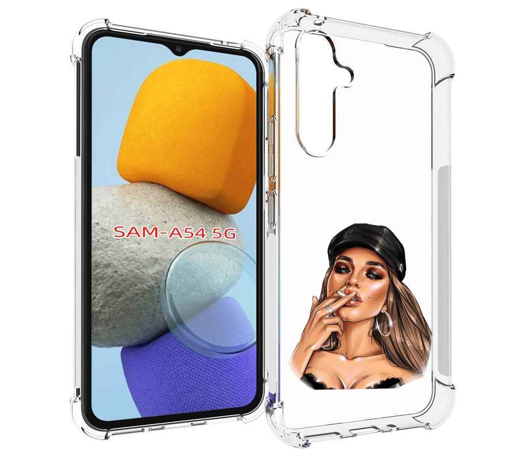 

Чехол MyPads девушка-в-шапке-с-сигаретой для Samsung Galaxy A54, Tocco