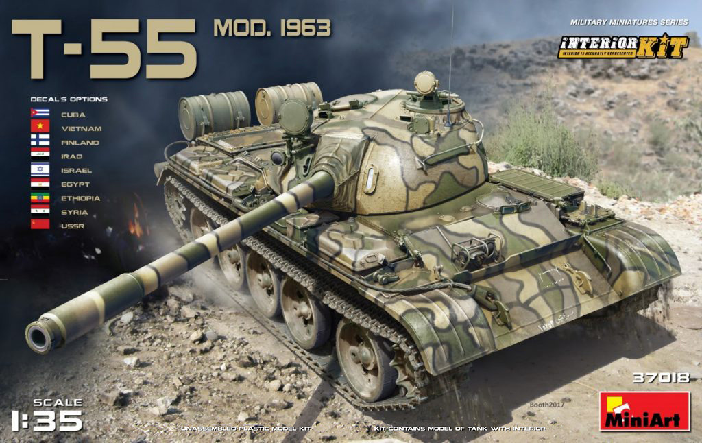 

Сборная модель MiniArt 1/35 Советский танк Т-55 1963 г. с интерьером 37018