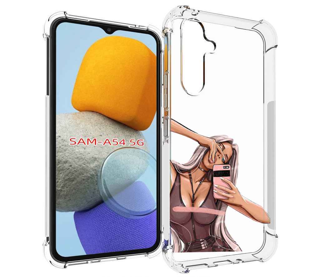 

Чехол MyPads девушка-в-прозрачной-одежде для Samsung Galaxy A54, Tocco