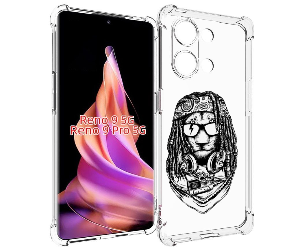 

Чехол MyPads дреды льва для Oppo Reno 9/Reno 9 Pro, Прозрачный, Tocco