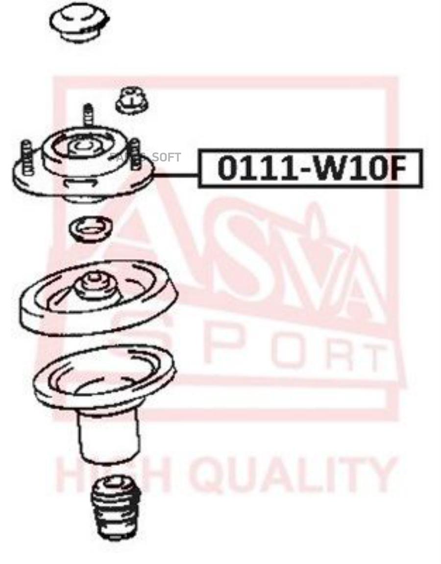 

ASVA Опора стойки амортизатора ASVA 0111W10F