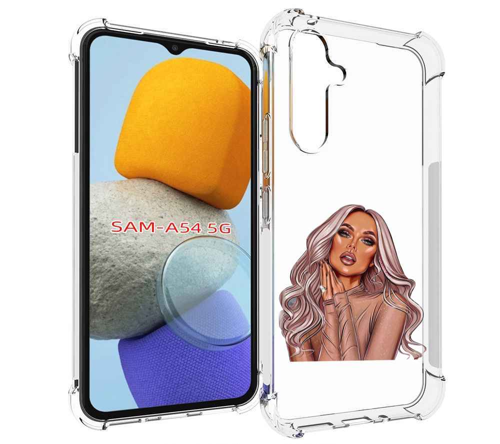 

Чехол MyPads девушка-в-коричневых-оттенках для Samsung Galaxy A54, Tocco