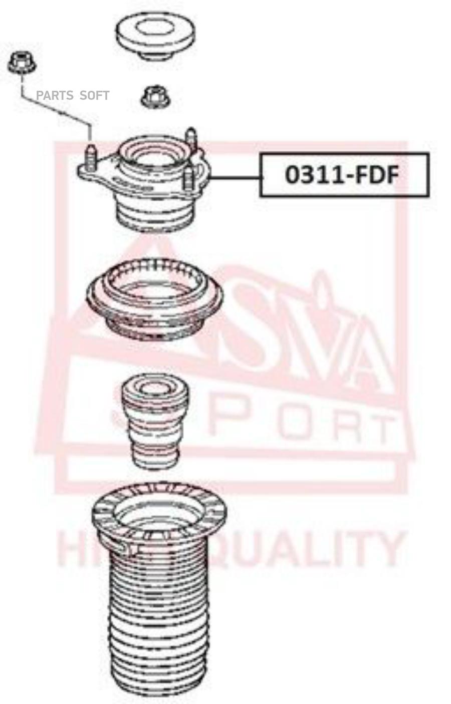 

ASVA Опора амортизатора ASVA 0311FDF