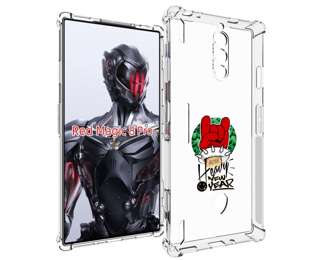 Чехол MyPads Гангстер новый год для ZTE Nubia Red Magic 8 Pro / Red Magic 8 Pro Plus