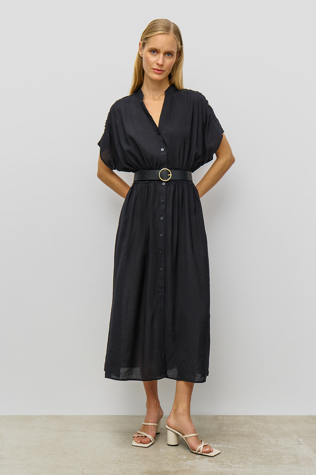 

Платье женское Baon B4523032 черное 2XL, Черный, B4523032