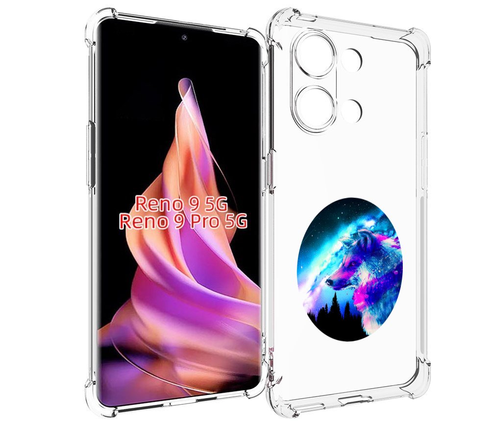 

Чехол MyPads голубой волк для Oppo Reno 9/Reno 9 Pro, Прозрачный, Tocco