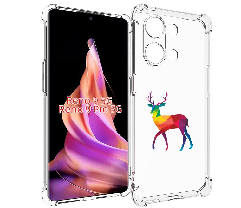 

Чехол MyPads геометрический олень для Oppo Reno 9/Reno 9 Pro, Прозрачный, Tocco