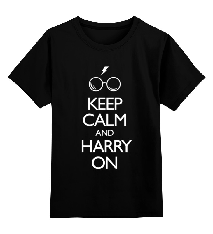 

Футболка детская Printio Keep calm harry potter цв. черный р. 128, Keep calm harry potter