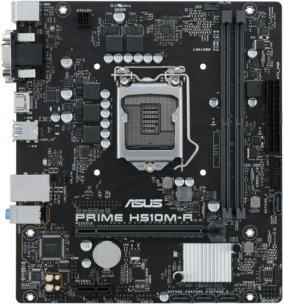 

Материнская плата ASUS PRIME H510M-R-SI (90MB18C0-M0ECY0), PRIME H510M-R-SI