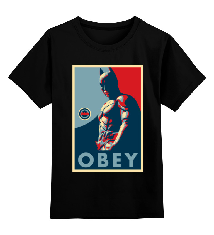 Футболка детская Printio Batman (obey) цв. черный р. 128