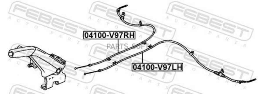 

FEBEST ТРОС РУЧНОГО ТОРМОЗА ПРАВЫЙ