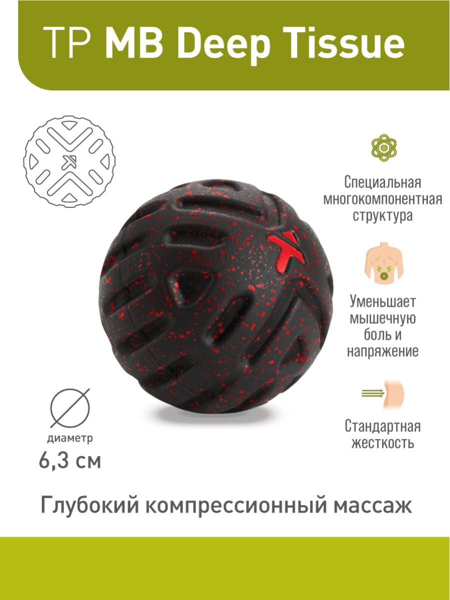 Мяч массажный Trigger Point MB Deep Tissue черный, 6,3 см