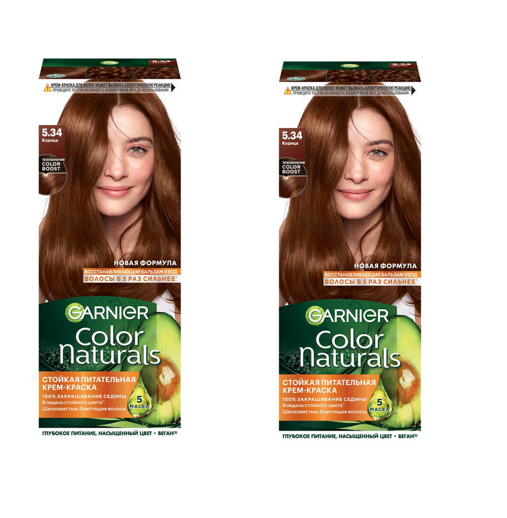 Краска для волос Garnier Color Naturals тон 5.34 Корица 2 шт